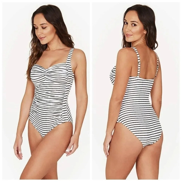 NWOT Nip Tuck Santorini Stripe onepiece swim - Picture 1 of 6